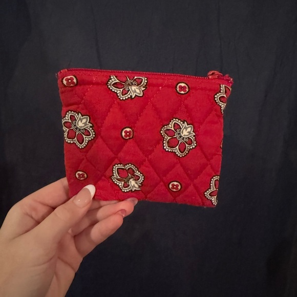 Vera Bradley Red Paisley Pouch - Picture 3 of 4